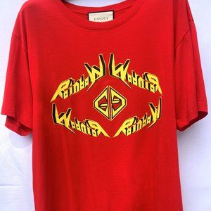 New  Men's Gucci Cotton Jersey T-Shirt Heavy Metal "Rainbow Warrior"    XL